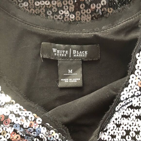 White House Black Market sequin shift dress woman’s size M - Picture 2 of 6